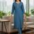 Women Ethnic Motifs Regular Thread Work Kurta with Trousers & With Dupatta