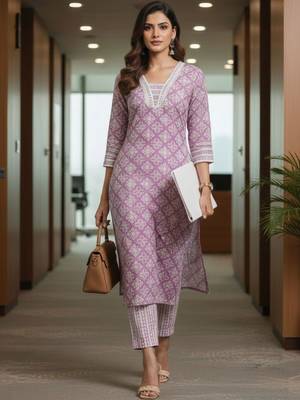 Women Ethnic Motifs Printed Regular Thread Work Kurta with Trousers & With Dupatta 6