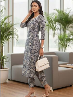 Women Ethnic Motifs Printed Regular Thread Work Kurta with Trousers & With Dupatta 6