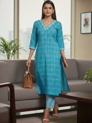 Women Ethnic Motifs Printed Regular Kurta with Trousers & With Dupatta 7