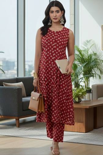 Women Ethnic Motifs Printed Regular Kurta with Trousers