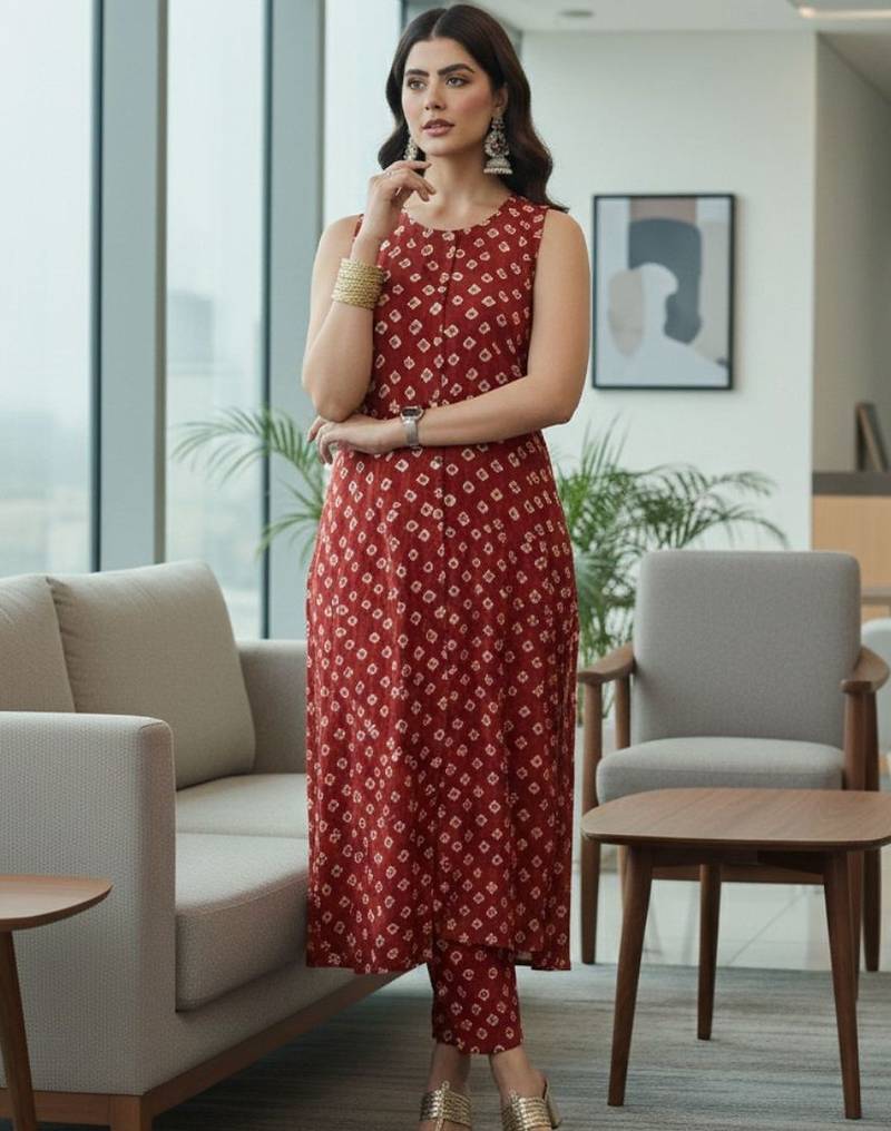 Women Ethnic Motifs Printed Regular Kurta with Trousers