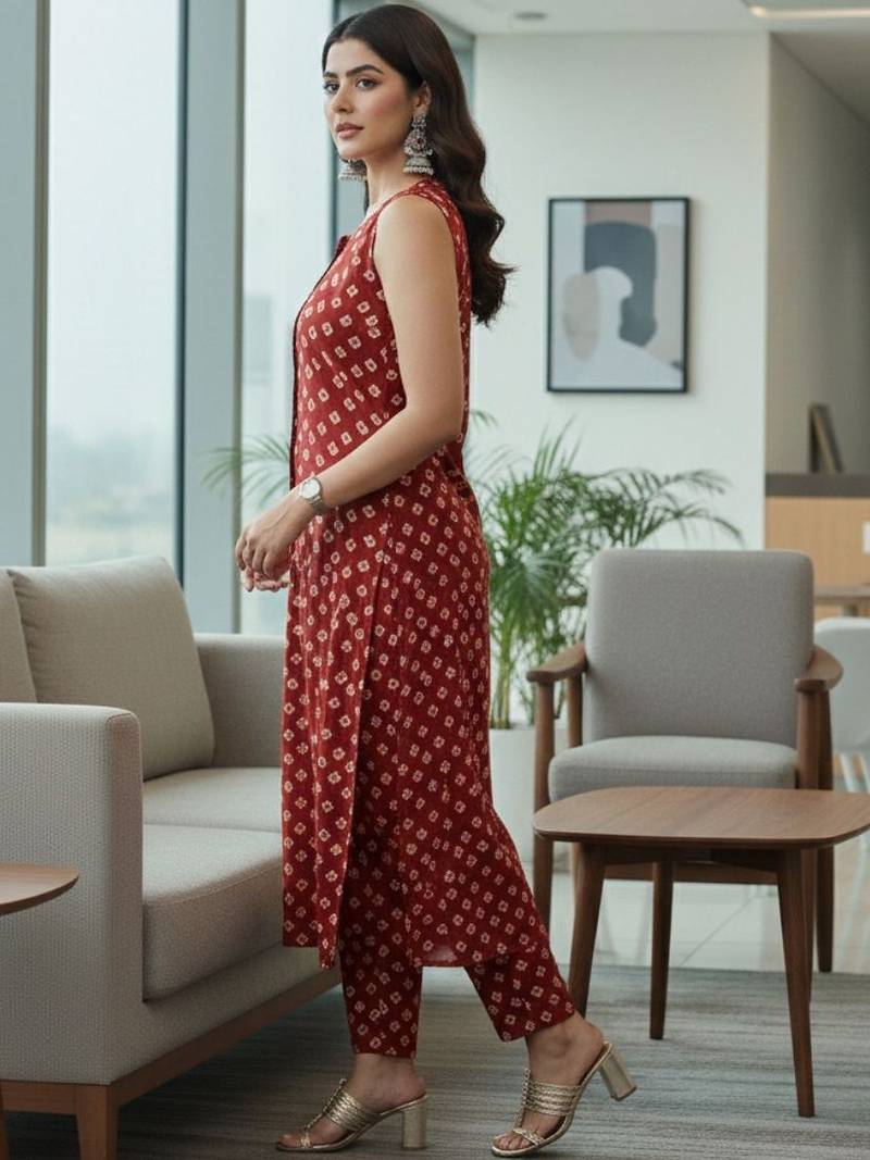 Women Ethnic Motifs Printed Regular Kurta with Trousers