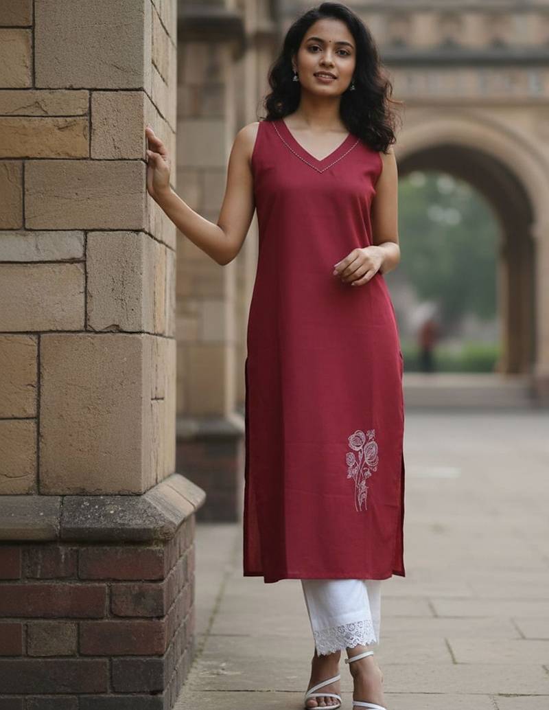 Women Ethnic Motifs Embroidered Regular Thread Work Kurta with Trousers