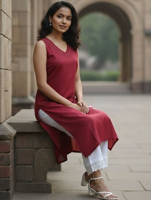 Women Ethnic Motifs Embroidered Regular Thread Work Kurta with Trousers 6
