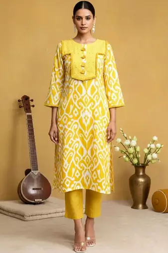 Women Ethnic Motifs Printed Regular Kurta with Trousers