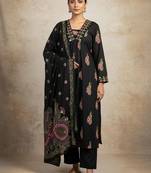 Women Ethnic Motifs Printed Regular Mirror Work Pure Cotton Kurta with Trousers & With Dupatta