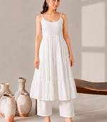 Women Tiered Kurti with Trousers