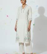 Women Ethnic Motifs Embroidered Regular Thread Work Kurta with Trousers