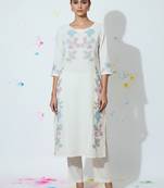 Women Floral Embroidered Regular Thread Work Kurta with Trousers