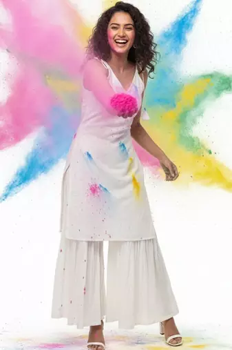 Women Regular Kurta with Palazzos & With Dupatta