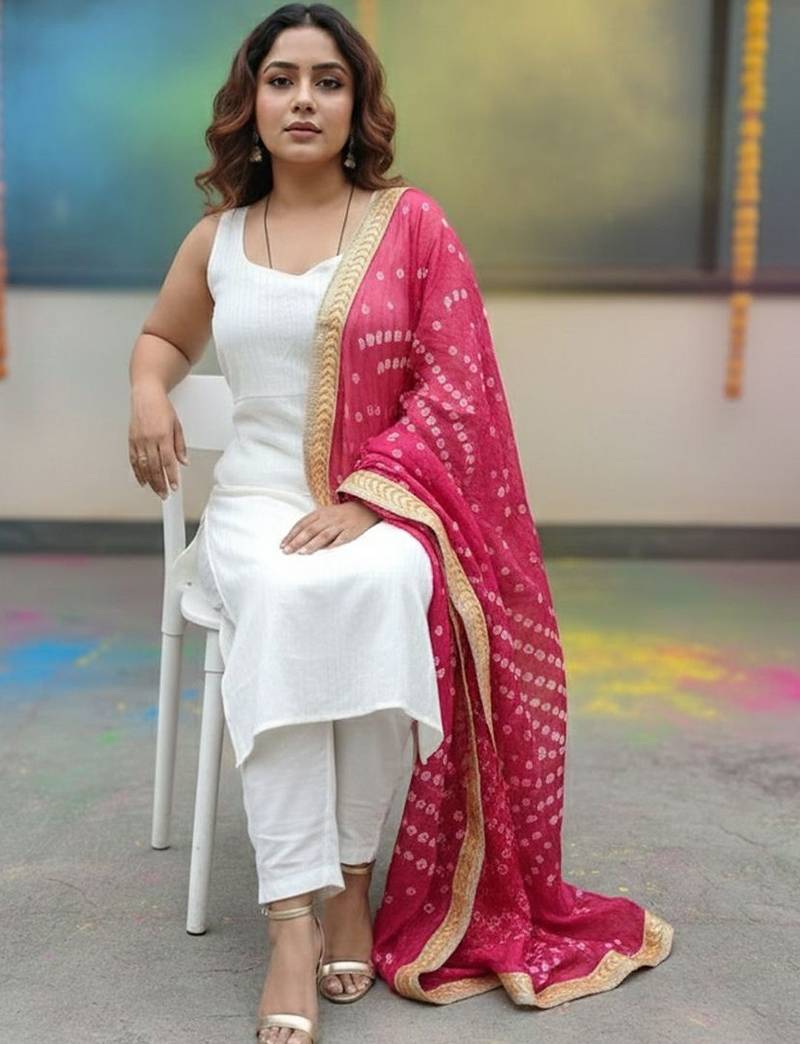 Women Regular Kurta with Trousers & With Dupatta