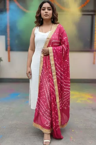 Women Regular Kurta with Trousers & With Dupatta
