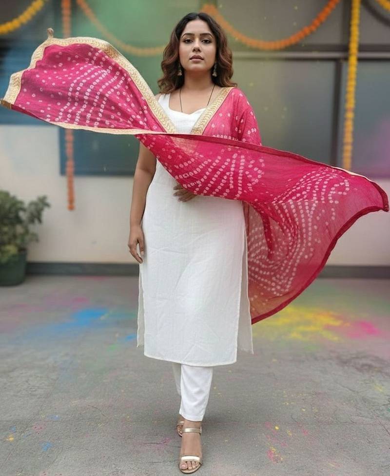 Women Regular Kurta with Trousers & With Dupatta