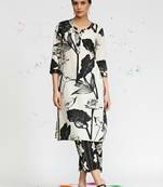 Women Floral Printed Regular Pure Cotton Kurta with Trousers