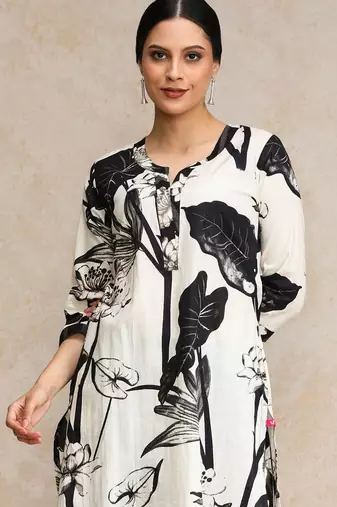 Women Floral Printed Regular Pure Cotton Kurta with Trousers