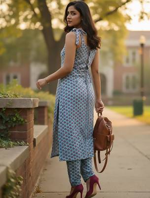 Women Ethnic Motifs Printed Regular Kurta with Trousers & With Dupatta 3