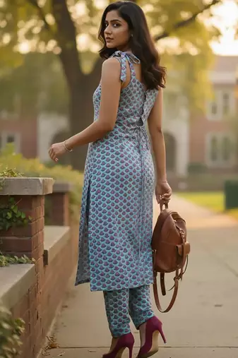 Women Ethnic Motifs Printed Regular Kurta with Trousers & With Dupatta
