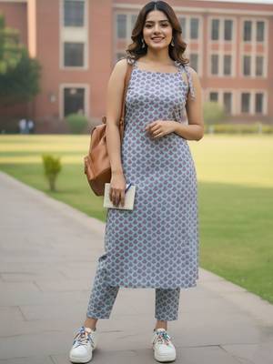 Women Ethnic Motifs Printed Regular Kurta with Trousers & With Dupatta 5