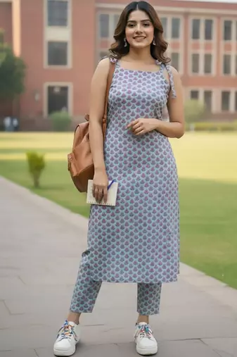 Women Ethnic Motifs Printed Regular Kurta with Trousers & With Dupatta