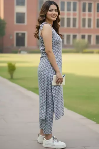 Women Ethnic Motifs Printed Regular Kurta with Trousers & With Dupatta
