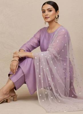 Women Ethnic Motifs Regular Kurta with Trousers & With Dupatta 6