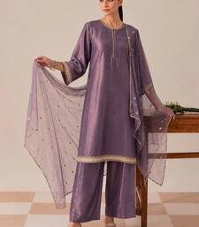 Women Regular Sequinned Kurta with Palazzos & With Dupatta