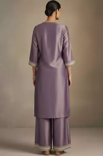 Women Regular Sequinned Kurta with Palazzos & With Dupatta