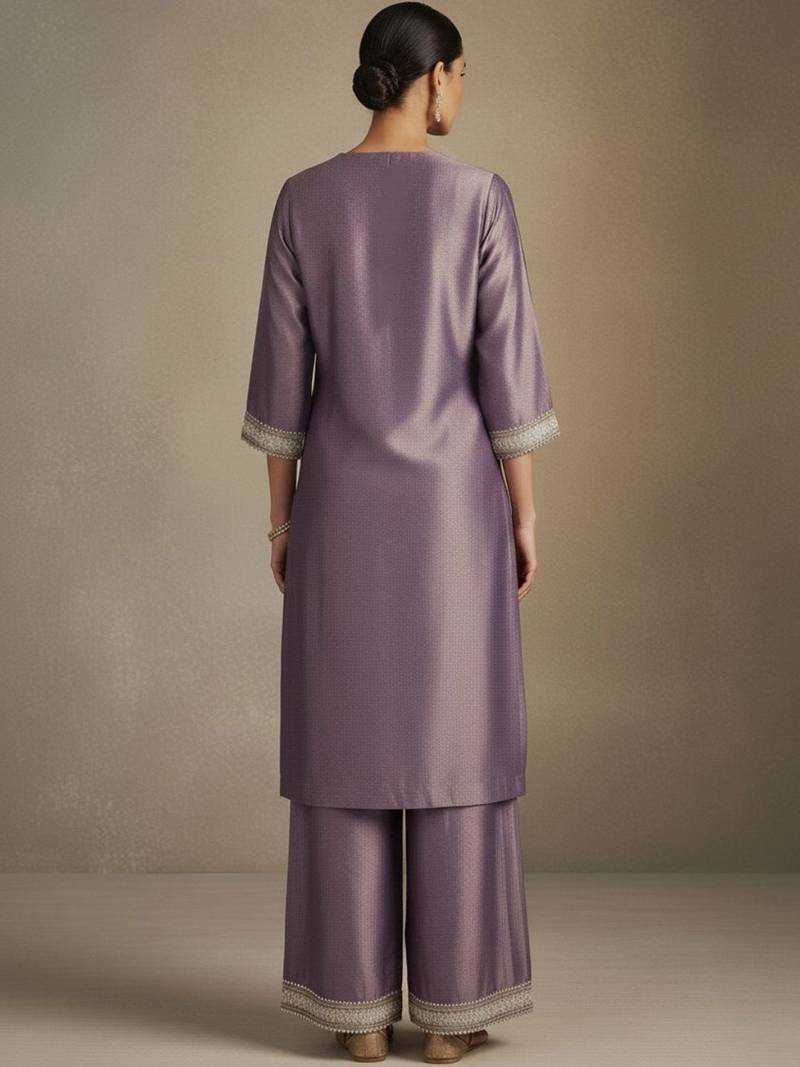 Women Regular Sequinned Kurta with Palazzos & With Dupatta