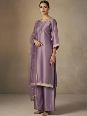Women Regular Sequinned Kurta with Palazzos & With Dupatta 4