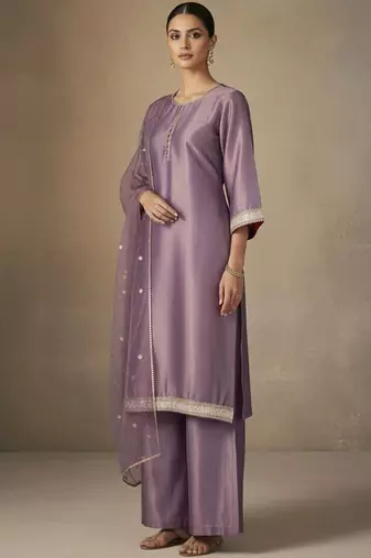 Women Regular Sequinned Kurta with Palazzos & With Dupatta