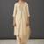 Women Regular Thread Work Kurta with Trousers & With Dupatta