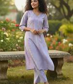 Women Ethnic Motifs Printed Regular Mirror Work Kurta with Trousers