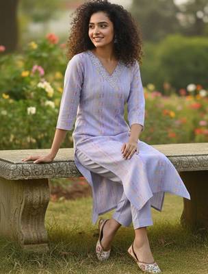 Women Ethnic Motifs Printed Regular Mirror Work Kurta with Trousers 2