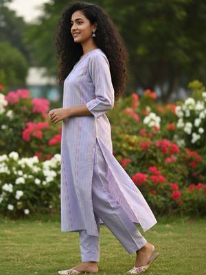 Women Ethnic Motifs Printed Regular Mirror Work Kurta with Trousers 3