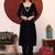 Women Regular Gotta Patti Velvet Kurta with Trousers
