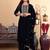Women Ethnic Motifs Embroidered Regular Thread Work Velvet Kurta with Trousers & With Dupatta