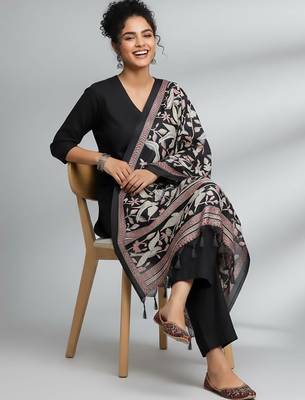 Women Ethnic Motifs Regular Kurta with Trousers & With Dupatta 6