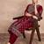 Women Ethnic Motifs Embroidered Regular Thread Work Velvet Kurta with Trousers