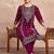 Women Ethnic Motifs Embroidered Regular Thread Work Velvet Kurta with Trousers