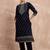 Women Ethnic Motifs Embroidered Regular Thread Work Velvet Kurta with Trousers & With Dupatta