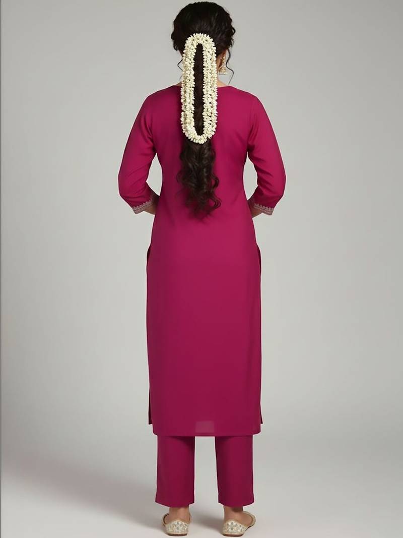 Women Ethnic Motifs Embroidered Regular Thread Work Kurta with Trousers