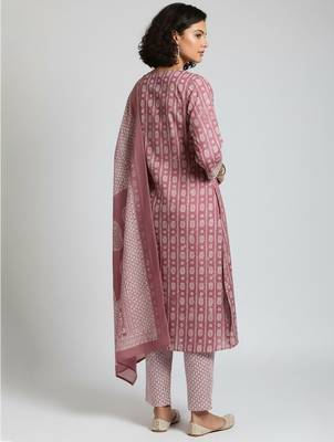 Women Ethnic Motifs Printed Regular Kurta with Trousers & With Dupatta 5