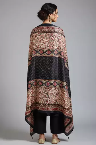 Women Ethnic Motifs Regular Thread Work Kurta with Palazzos & With Dupatta
