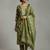 Women Floral Printed Regular Thread Work Kurta with Trousers & With Dupatta