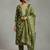 Women Floral Printed Regular Thread Work Kurta with Trousers & With Dupatta