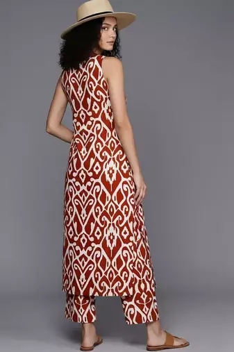 Women Printed Regular Pure Cotton Kurta with Palazzos