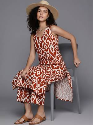 Women Printed Regular Pure Cotton Kurta with Palazzos 3