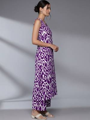 Women Printed Regular Pure Cotton Kurta with Palazzos 3
