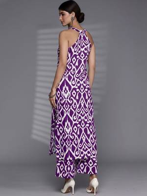Women Printed Regular Pure Cotton Kurta with Palazzos 5